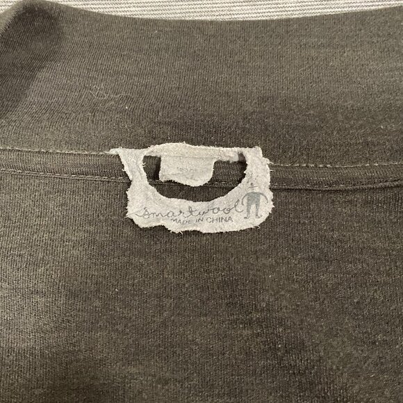 Mens SmartWool Dark Green 1/4 Zip Merino Top, Size XXL - Picture 3 of 4